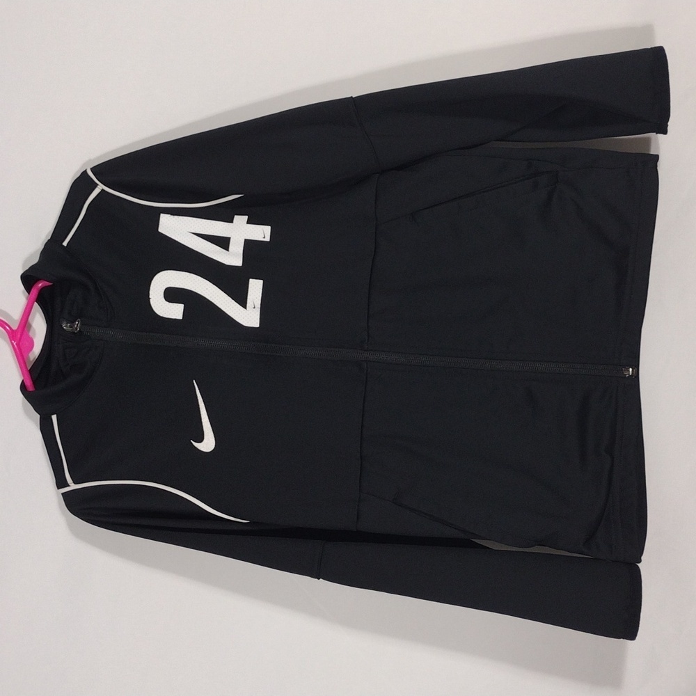 Nike Black Full Zip Track Jacket Campton United SC # 24 size boys Small